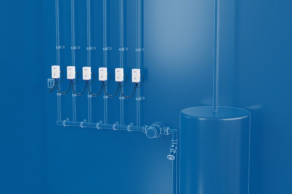 Eine flexible, vorkonfektionierte Verkabelung vereinfacht die Installation und spart wertvolle Zeit. Die Einbindung und Steuerung erfolgt per Smartphone, Tablet oder Gebäudemanagementsystem im einfachen «Plug & Play»-Verfahren. Nach der Inbetriebnahme startet Hycleen Balance sofort, passt die Zirkulation an und optimiert diese.